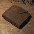 Full-Grain Leather Trifold Wallet with Coin Pocket
