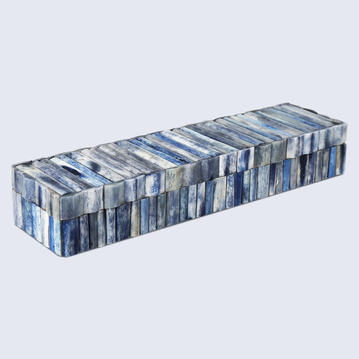 Ivory Ocean Blue Bone Inlay Storage Box | 7 Sizes