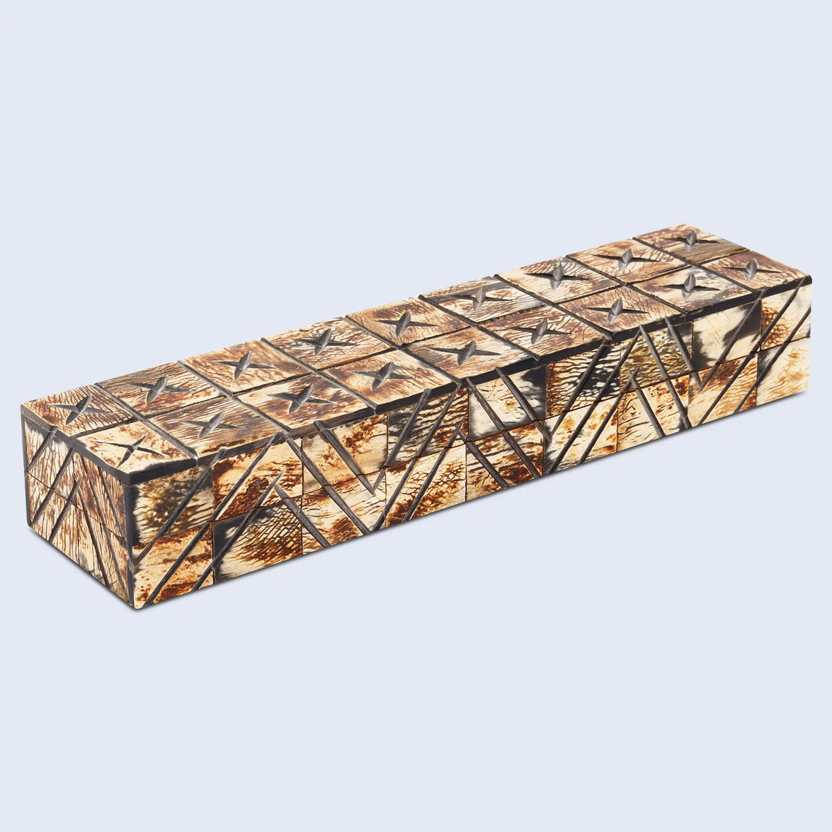 Kept Paradox Brown Horn Inlay Storage Box | 7 Sizes