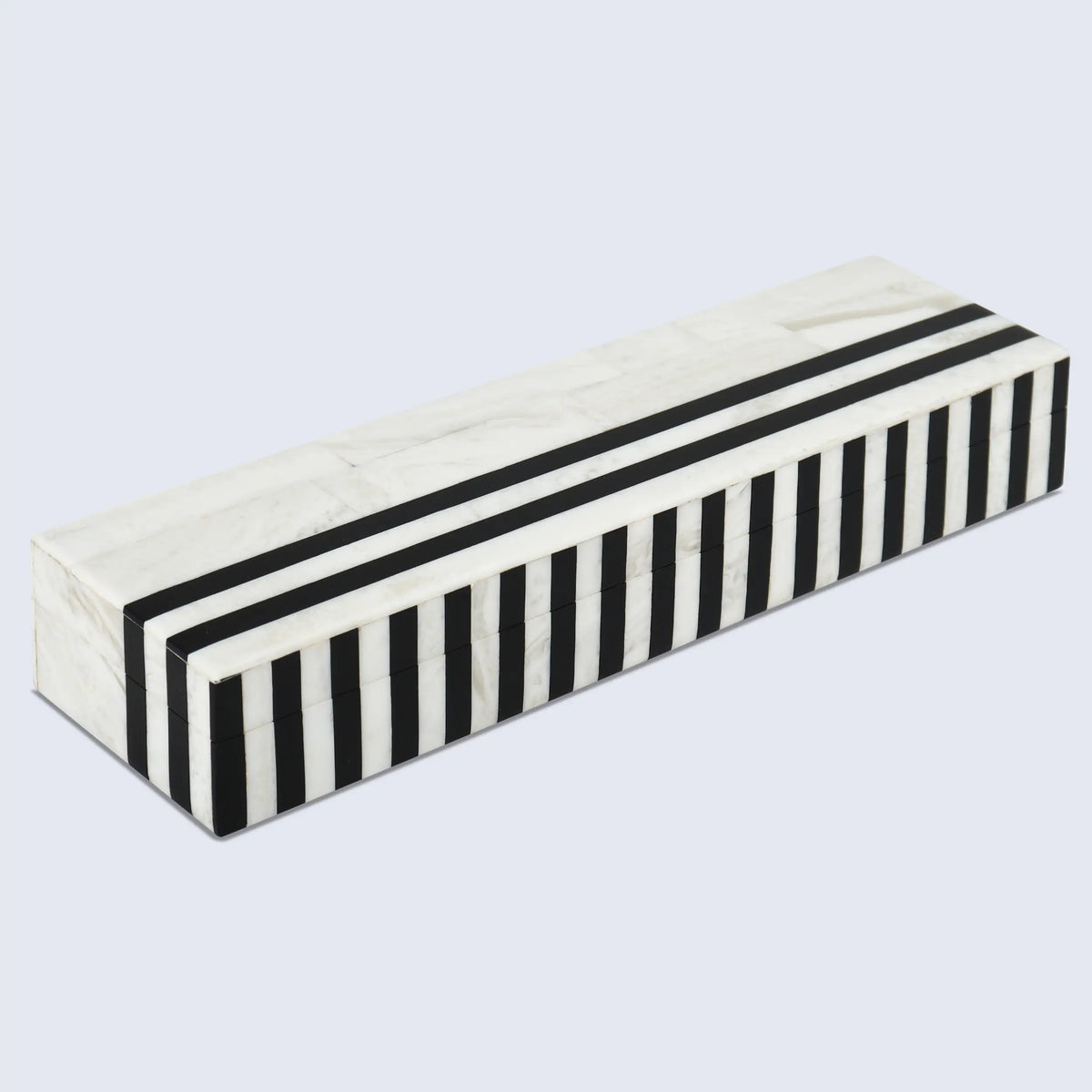 Mono Lead Black & White Resin Inlay Storage Box | 7 Sizes