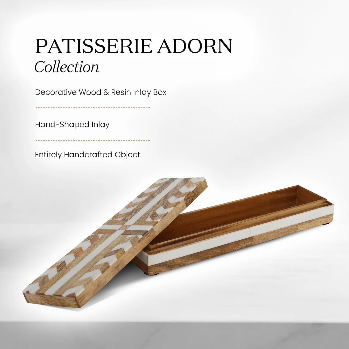 Patisserie Adorn Resin & Wood Inlay Storage Box | 7 Sizes