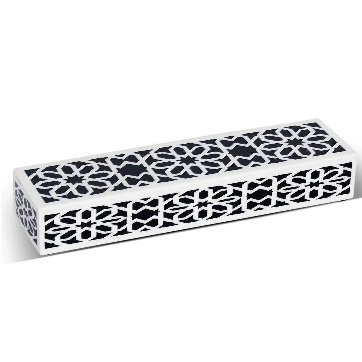 Shiraz Black & White Resin Inlay Storage Box | 7 Sizes