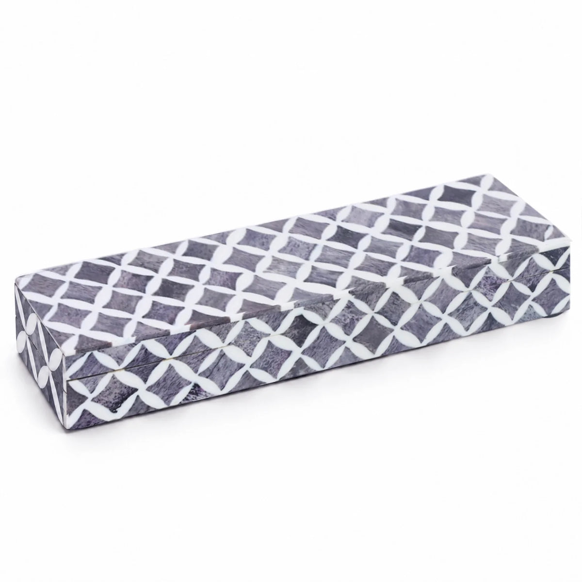 Star Grey & White Bone & Resin Inlay Storage Box | 7 Sizes