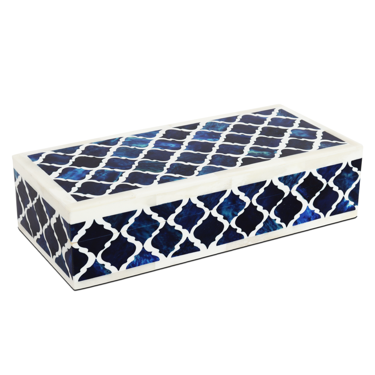 Indigo bone and resin inlay storage box
