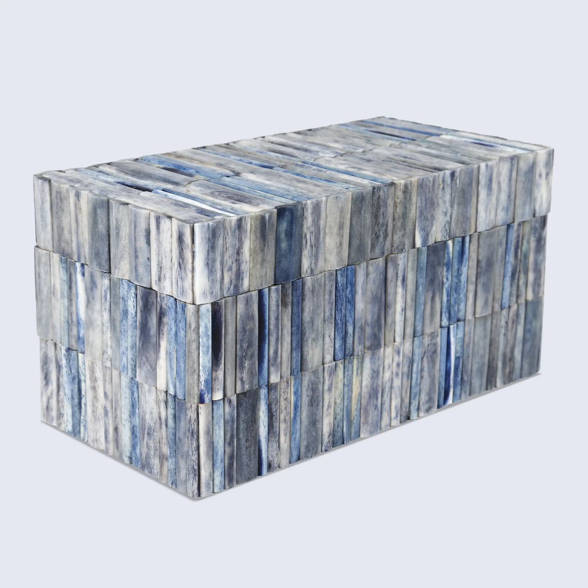 Ivory Ocean Blue Bone Inlay Storage Box | 7 Sizes