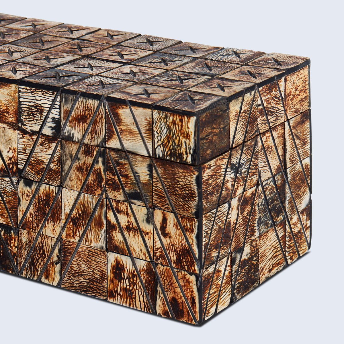 Kept Paradox Brown Horn Inlay Storage Box | 7 Sizes