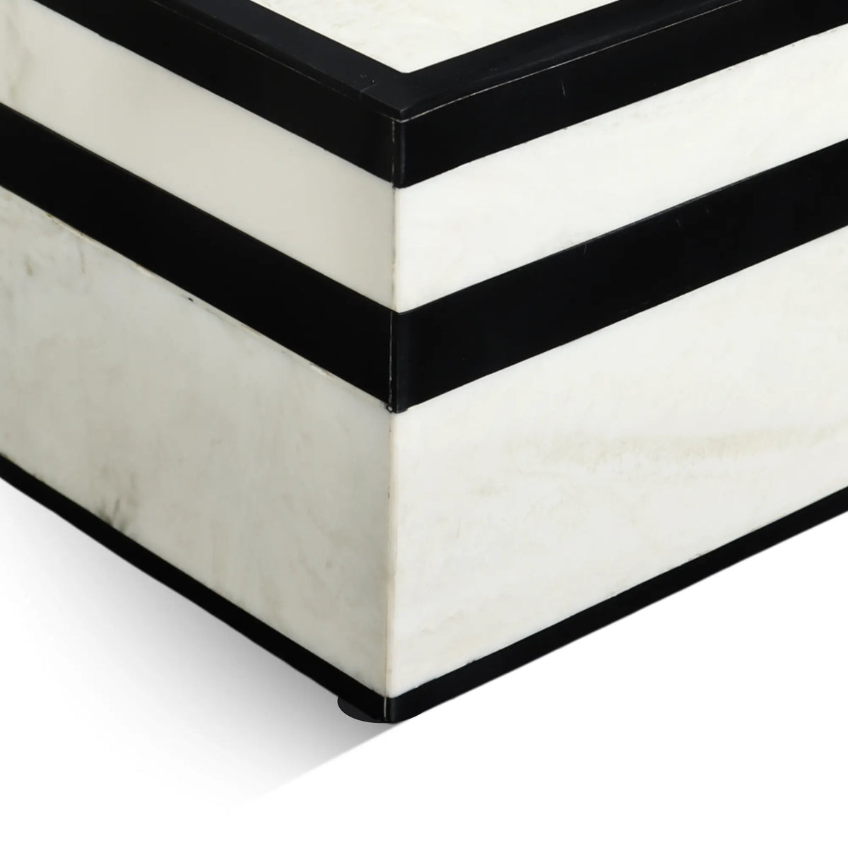 Mono Court Black & White Resin Inlay Storage Box | 7 Sizes