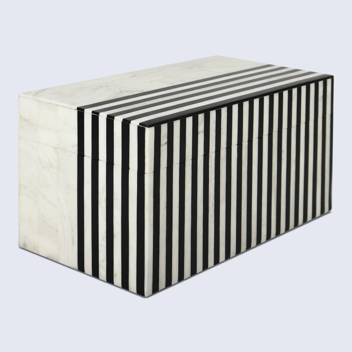 Mono Lead Black & White Resin Inlay Storage Box | 7 Sizes