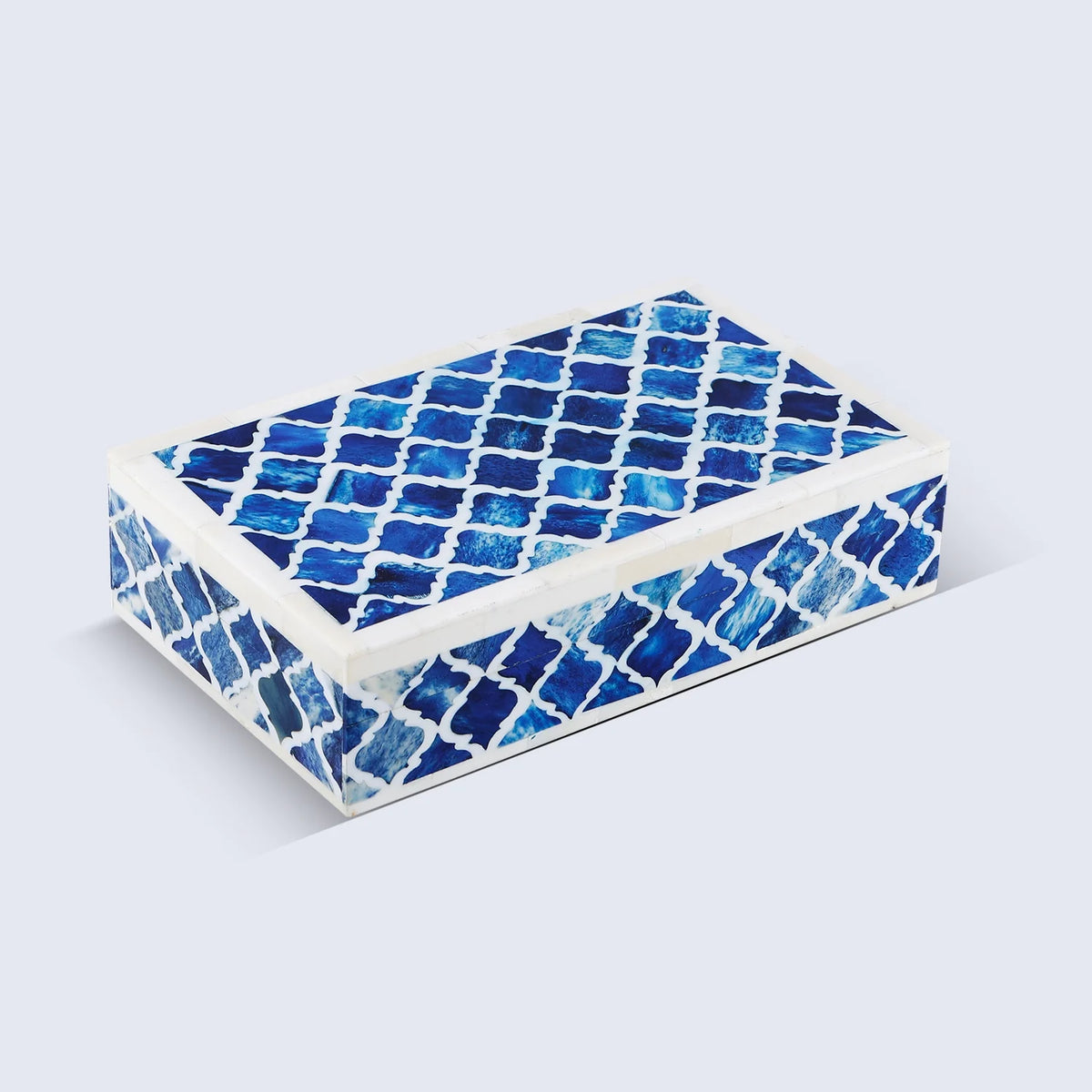Patisserie Classic Indigo Bone & Resin Inlay Storage Box | 7 Sizes