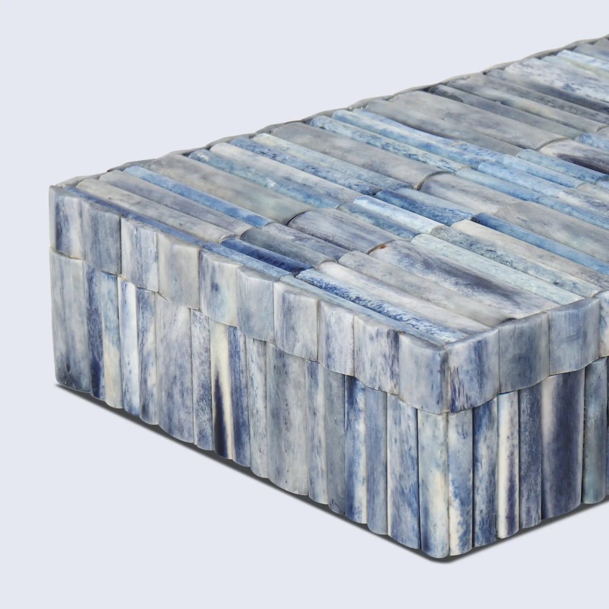 Ivory Ocean Blue Bone Inlay Storage Box | 7 Sizes