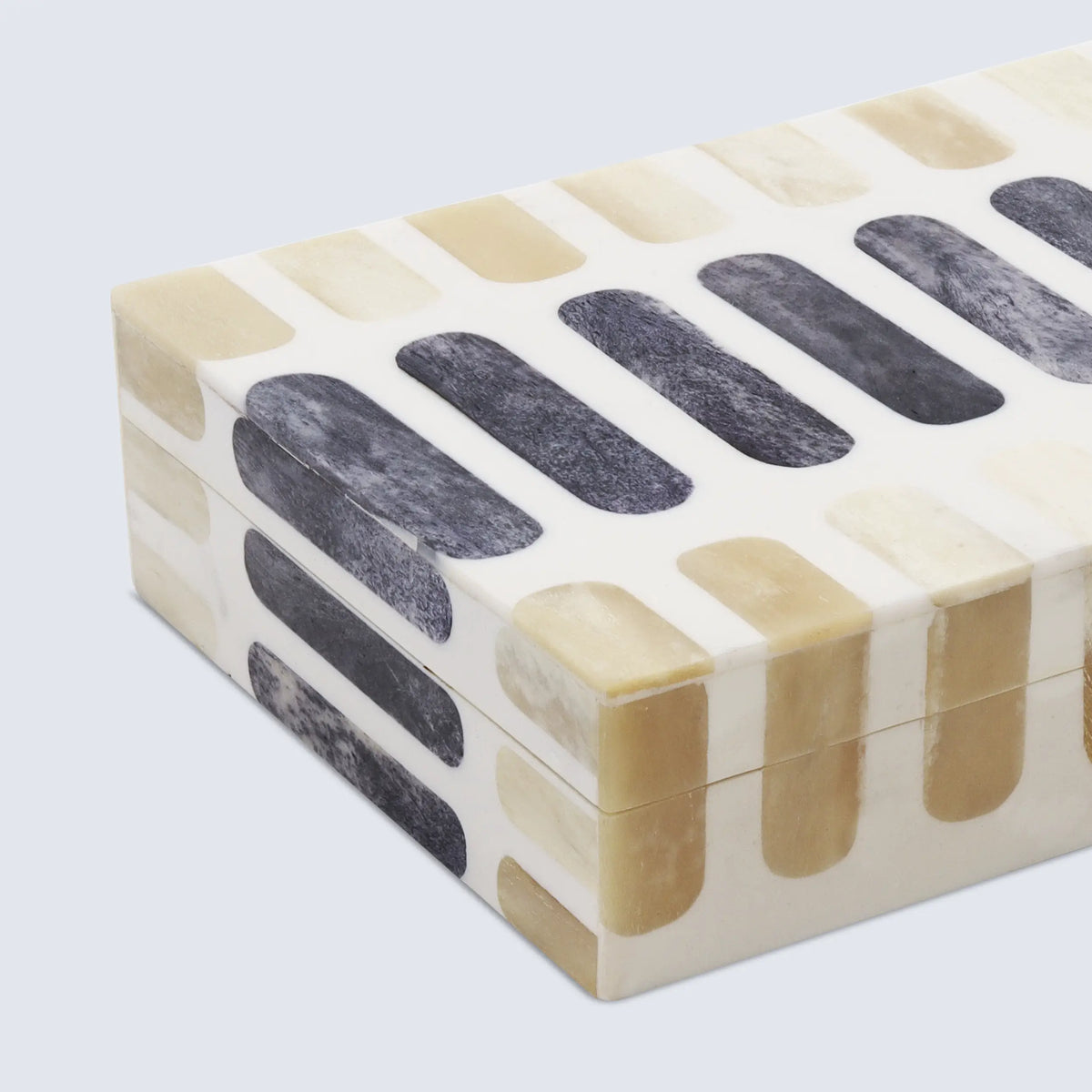 Patisserie Caramel Bone & Resin Inlay Storage Box | 7 Sizes