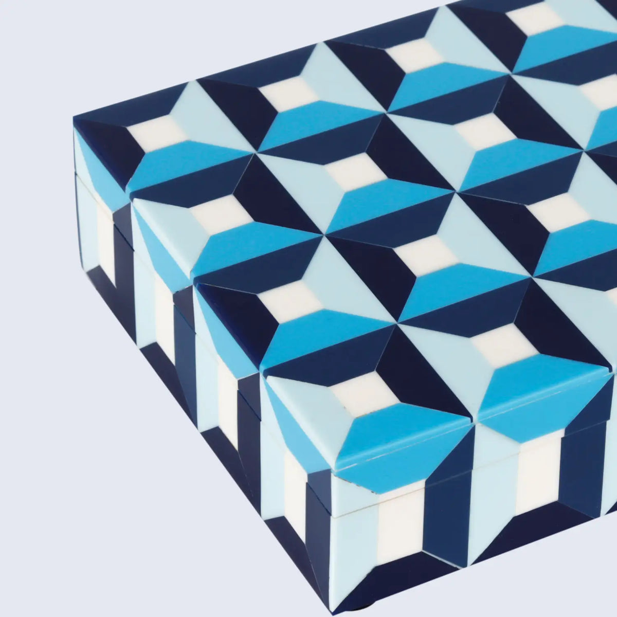 Patisserie Modern Blue Resin Inlay Storage Box | 7 Sizes