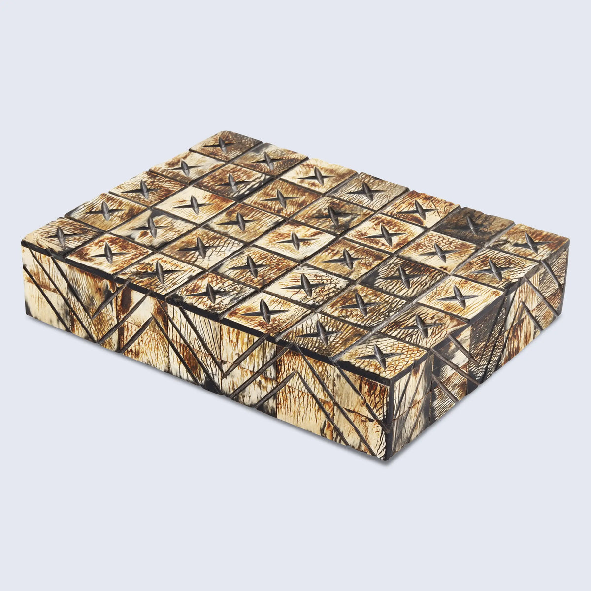 Kept Paradox Brown Horn Inlay Storage Box | 7 Sizes