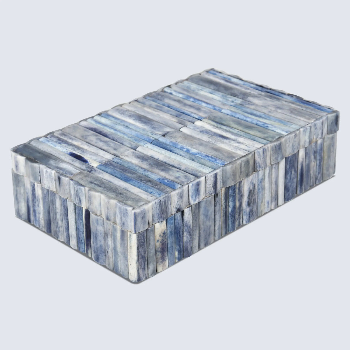 Ivory Ocean Blue Bone Inlay Storage Box | 7 Sizes
