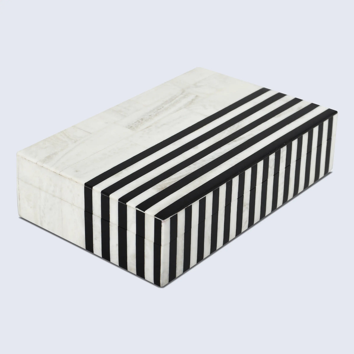 Mono Lead Black & White Resin Inlay Storage Box | 7 Sizes
