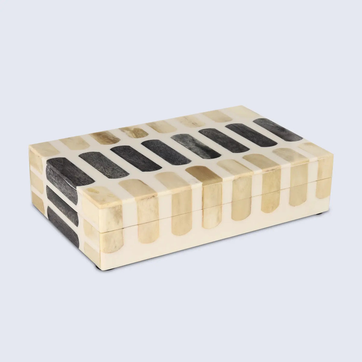 Patisserie Caramel Bone & Resin Inlay Storage Box | 7 Sizes