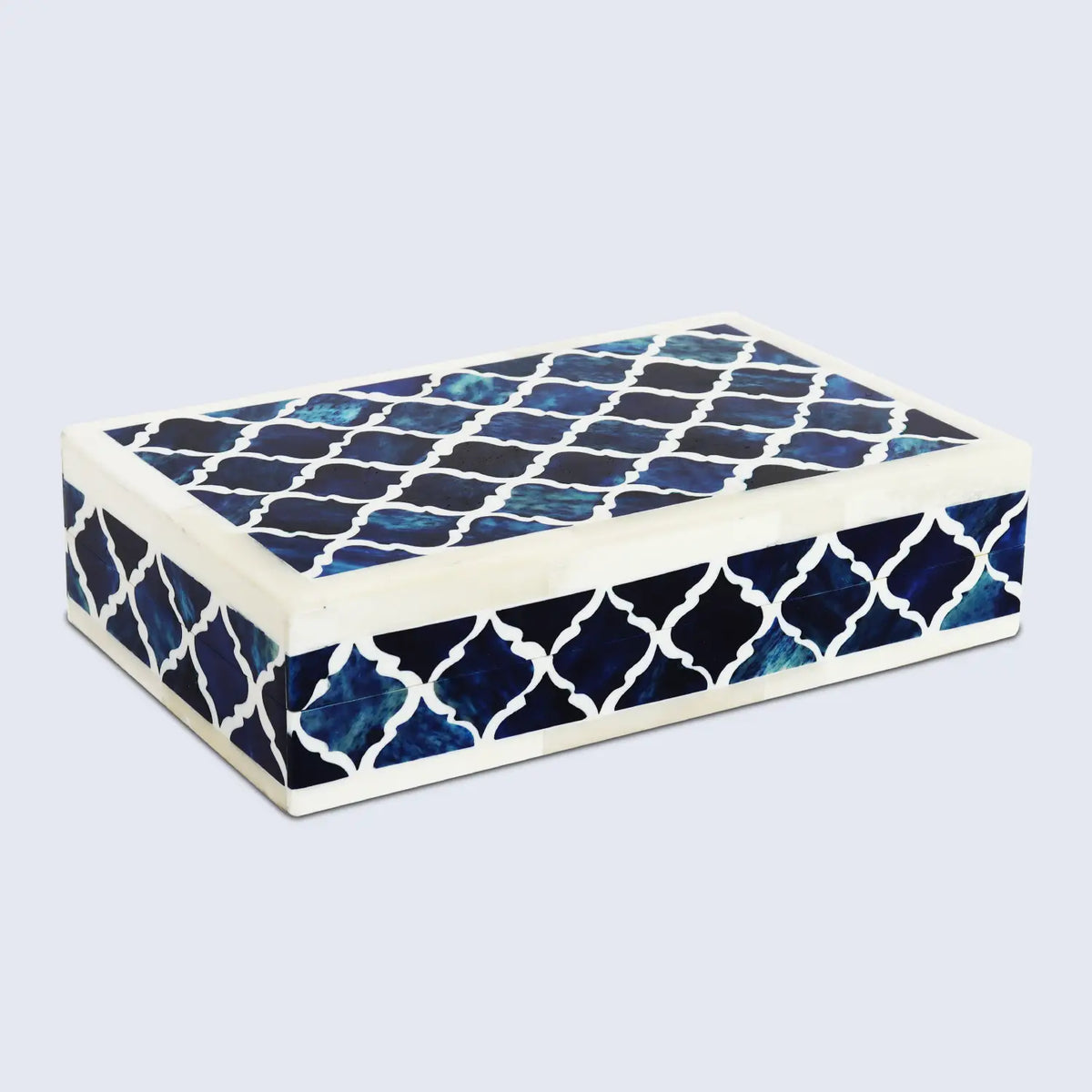 Patisserie Classic Indigo Bone & Resin Inlay Storage Box | 7 Sizes