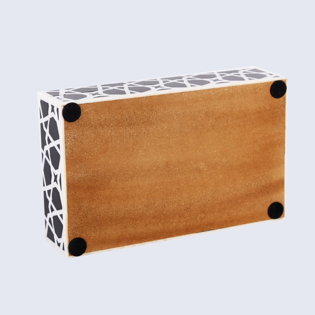Zellij Black & White Resin Inlay Storage Box | 7 Sizes