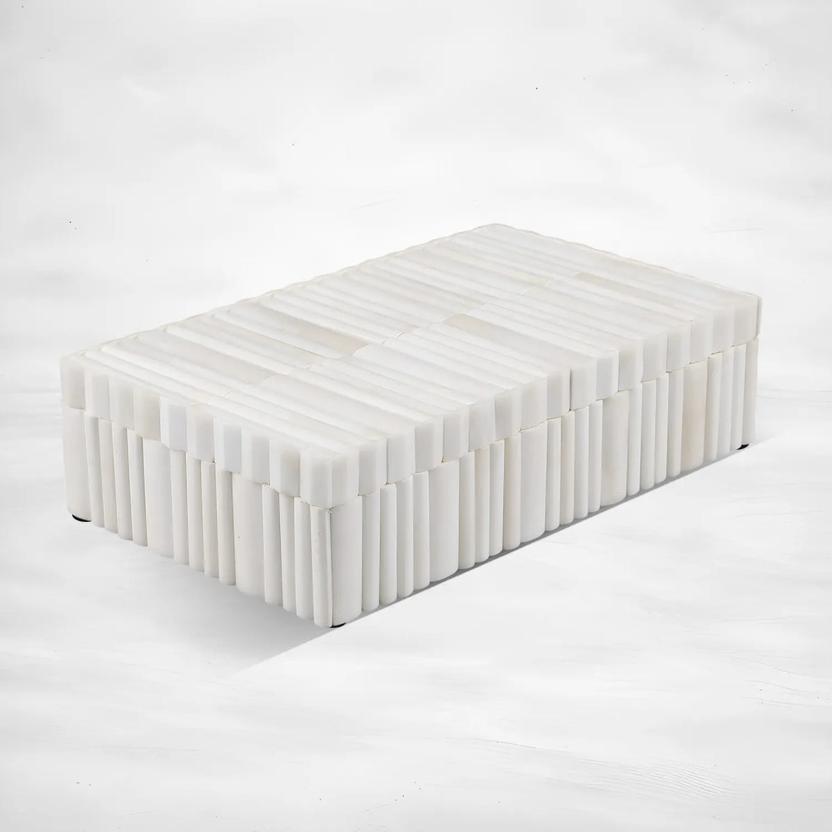 Ivory stem bone inlay storage box
