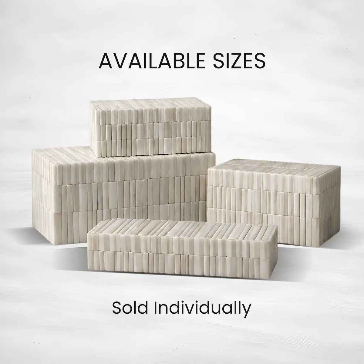 Ivory Stem Bone Inlay Storage Box | 7 Sizes