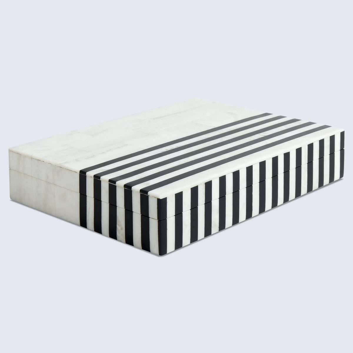 Mono Lead Black & White Resin Inlay Storage Box | 7 Sizes