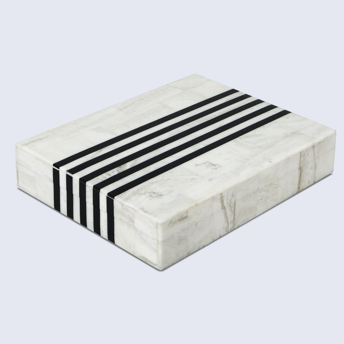 Mono Sprint Black & White Resin Inlay Storage Box | 7 Sizes