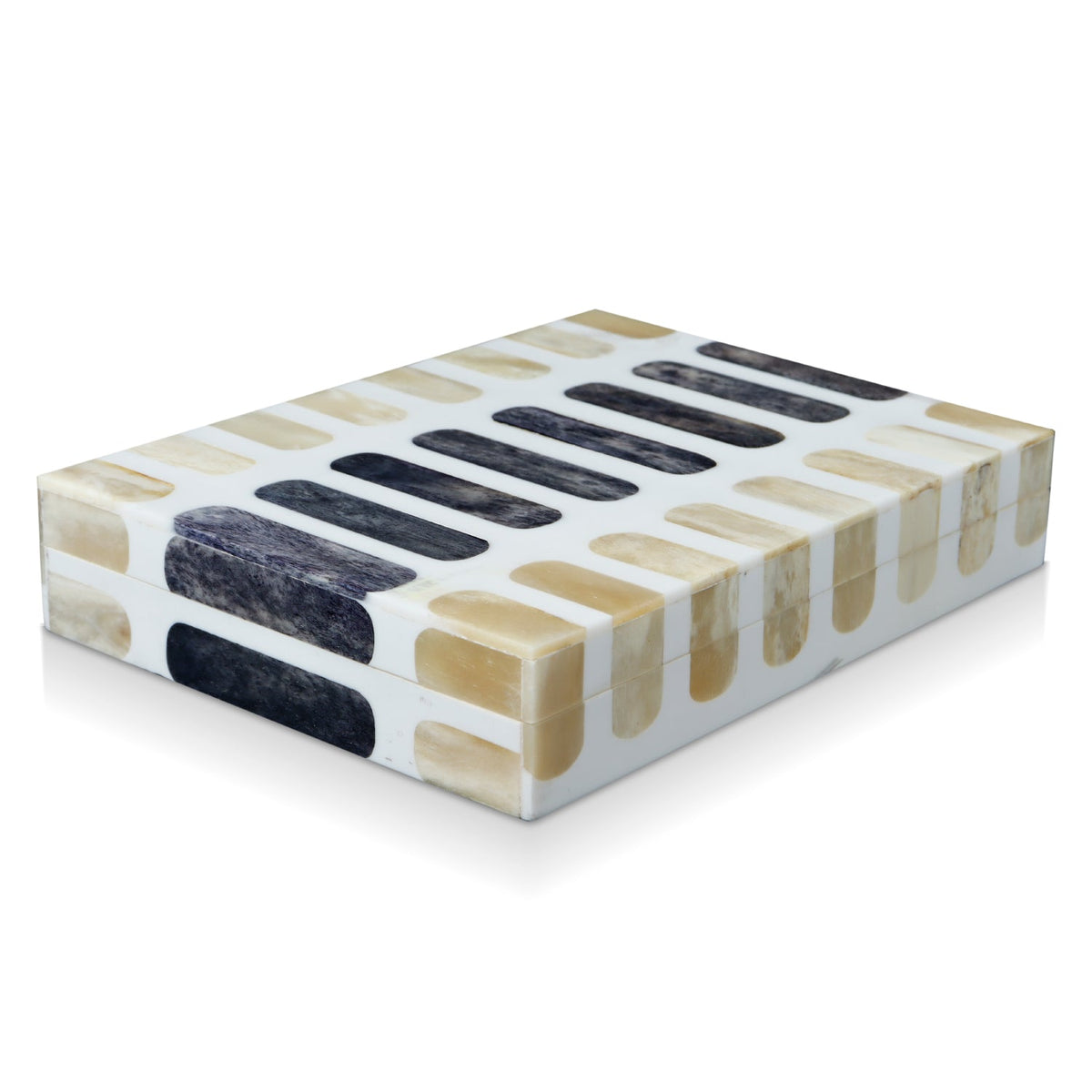 Caramel bone and resin inlay storage box