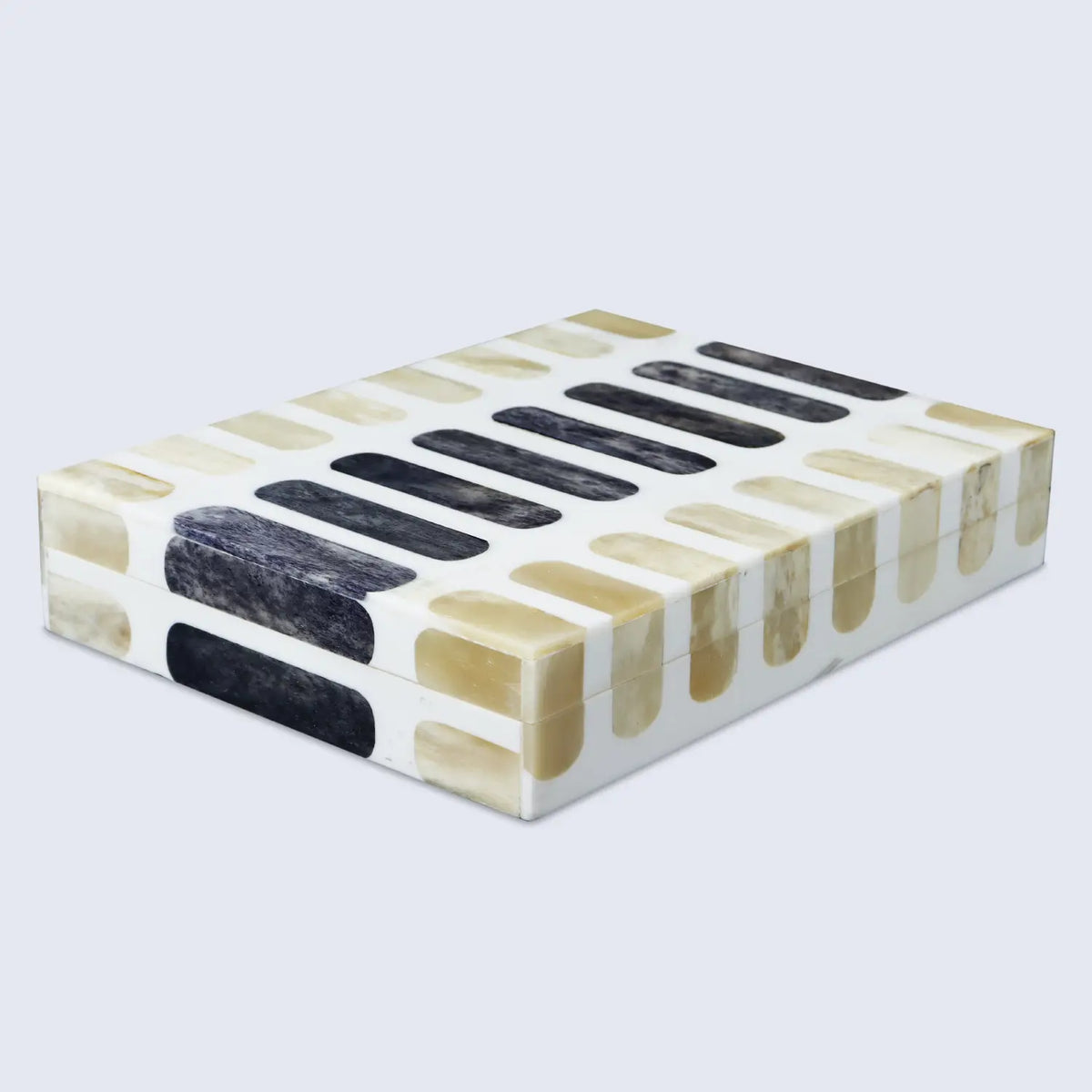 Patisserie Caramel Bone & Resin Inlay Storage Box | 7 Sizes