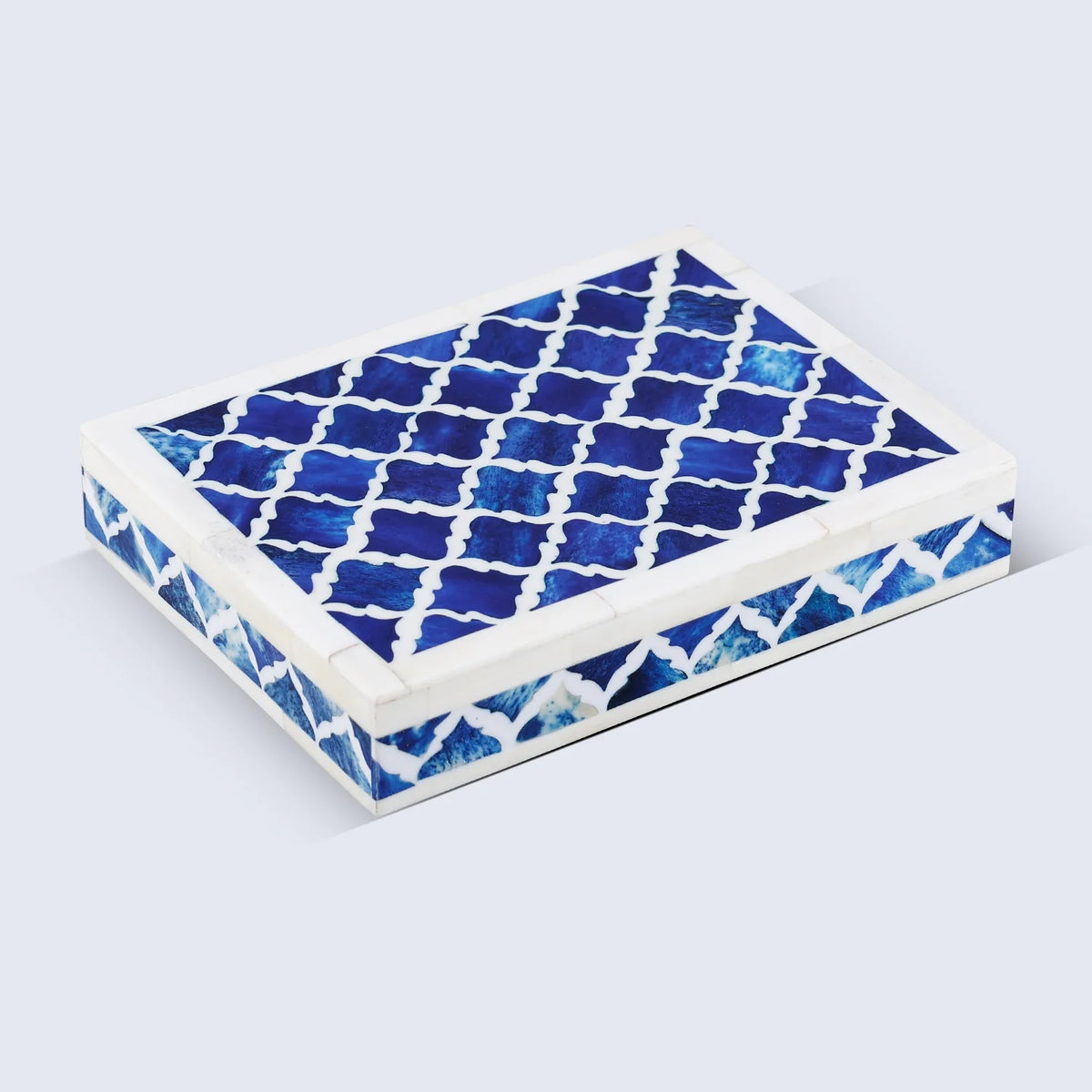 Patisserie Classic Indigo Bone & Resin Inlay Storage Box | 7 Sizes
