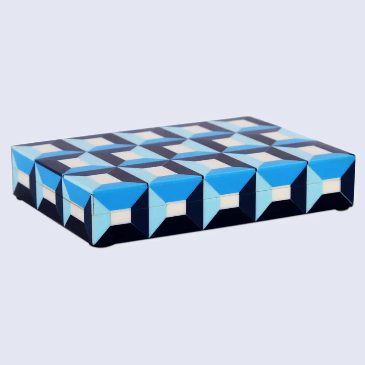 Patisserie Modern Blue Resin Inlay Storage Box | 7 Sizes