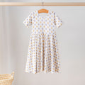 Black & Gold Fleur de Lis Organic Cotton Kids Twirl Dress