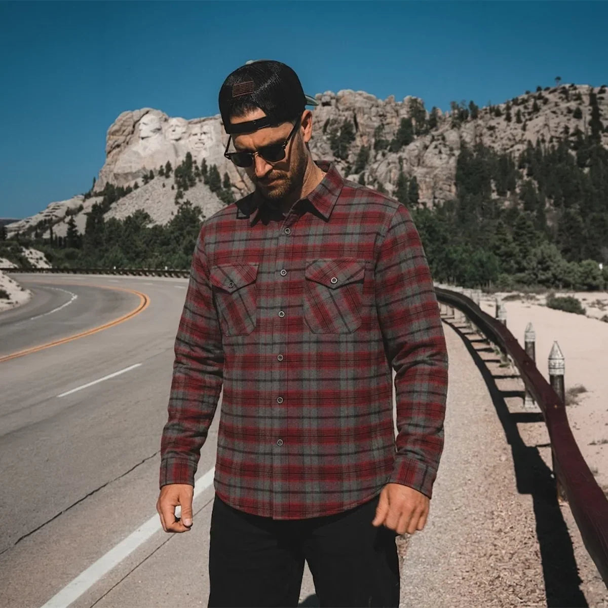 Grey Ghost Men's Plaid Flannel Shirt