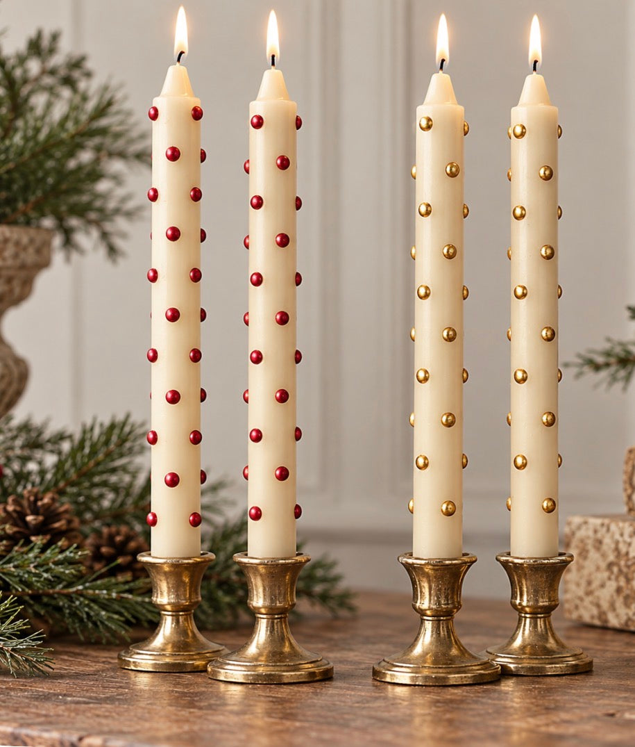 Unscented 10" Taper Candles – Set of 2, 2 Colors