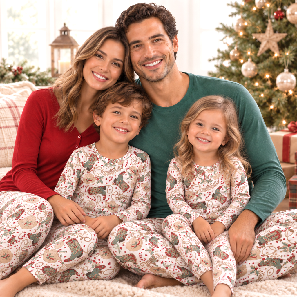 Western Christmas Family Matching Bamboo Pajamas