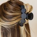 Black Circles Large Claw Clip, 4 Inch