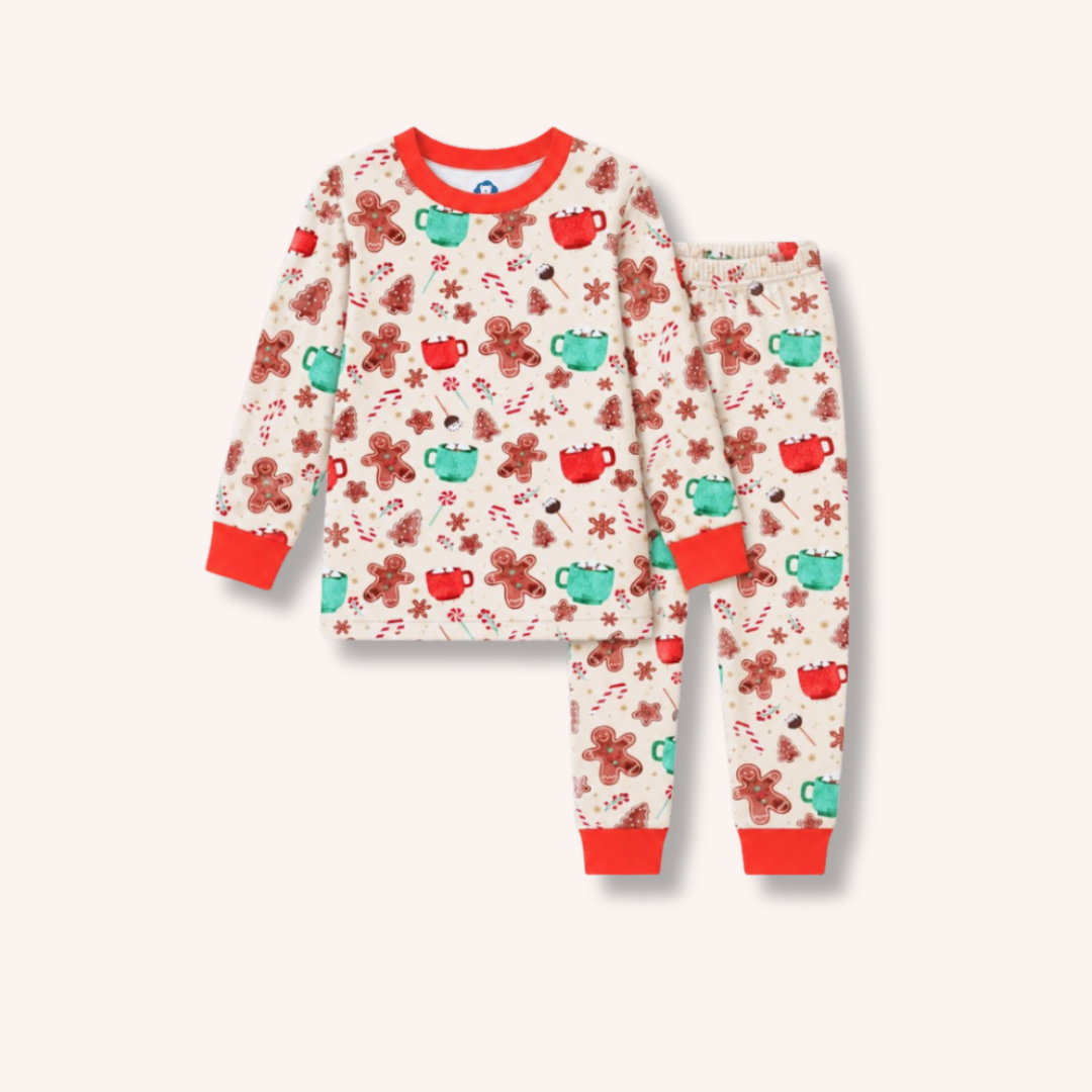 Kids Gingerbread Christmas Bamboo Pajamas – Cookie Cuddles