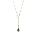 Gold Labradorite Y-style Necklace
