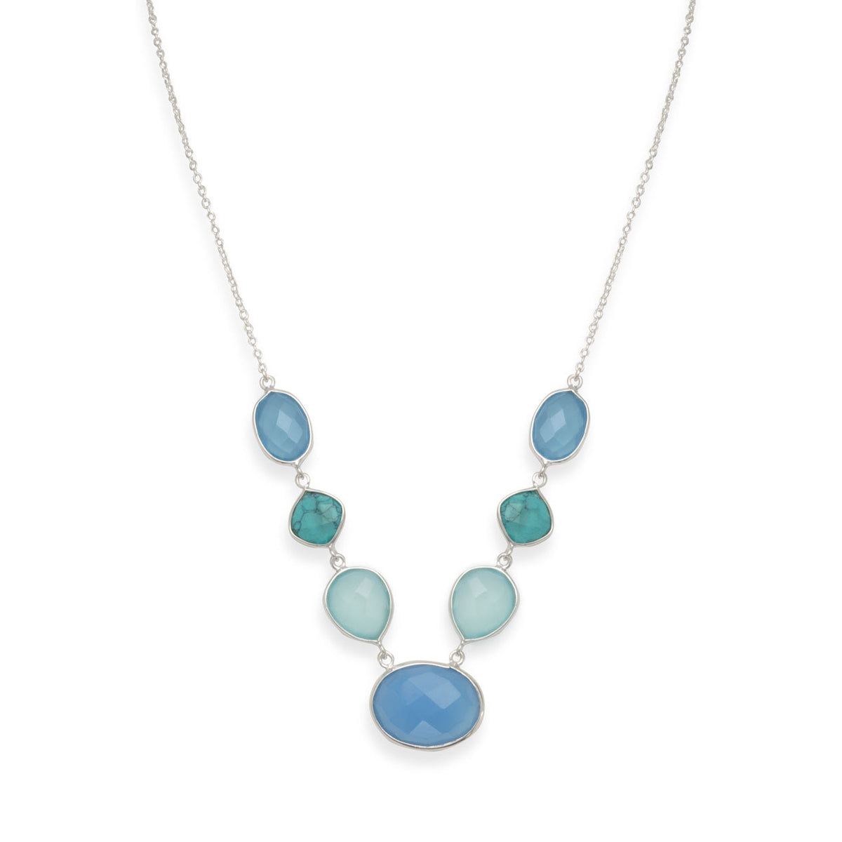 Turquoise & Chalcedony Necklace