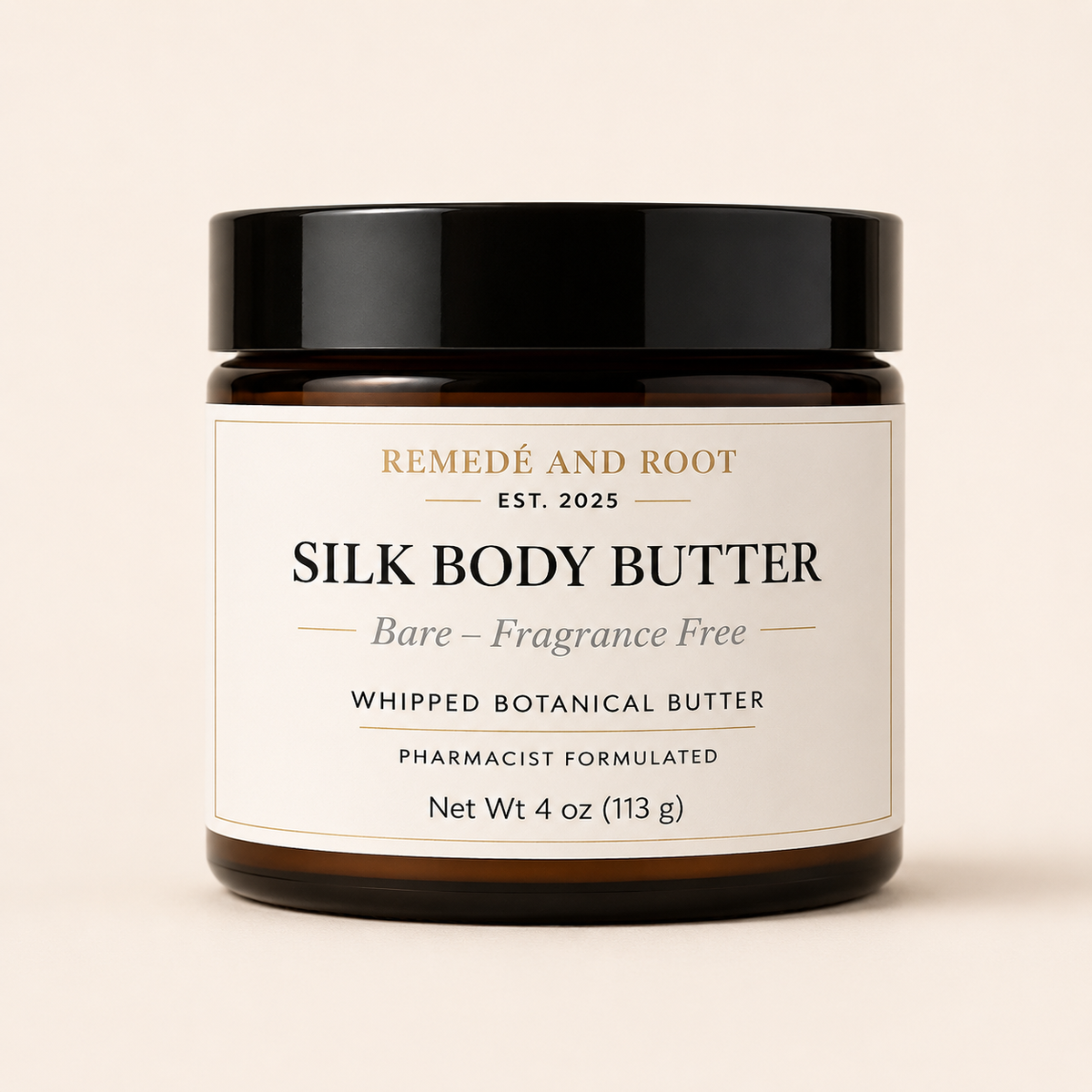 Naturally scented silk body butter
