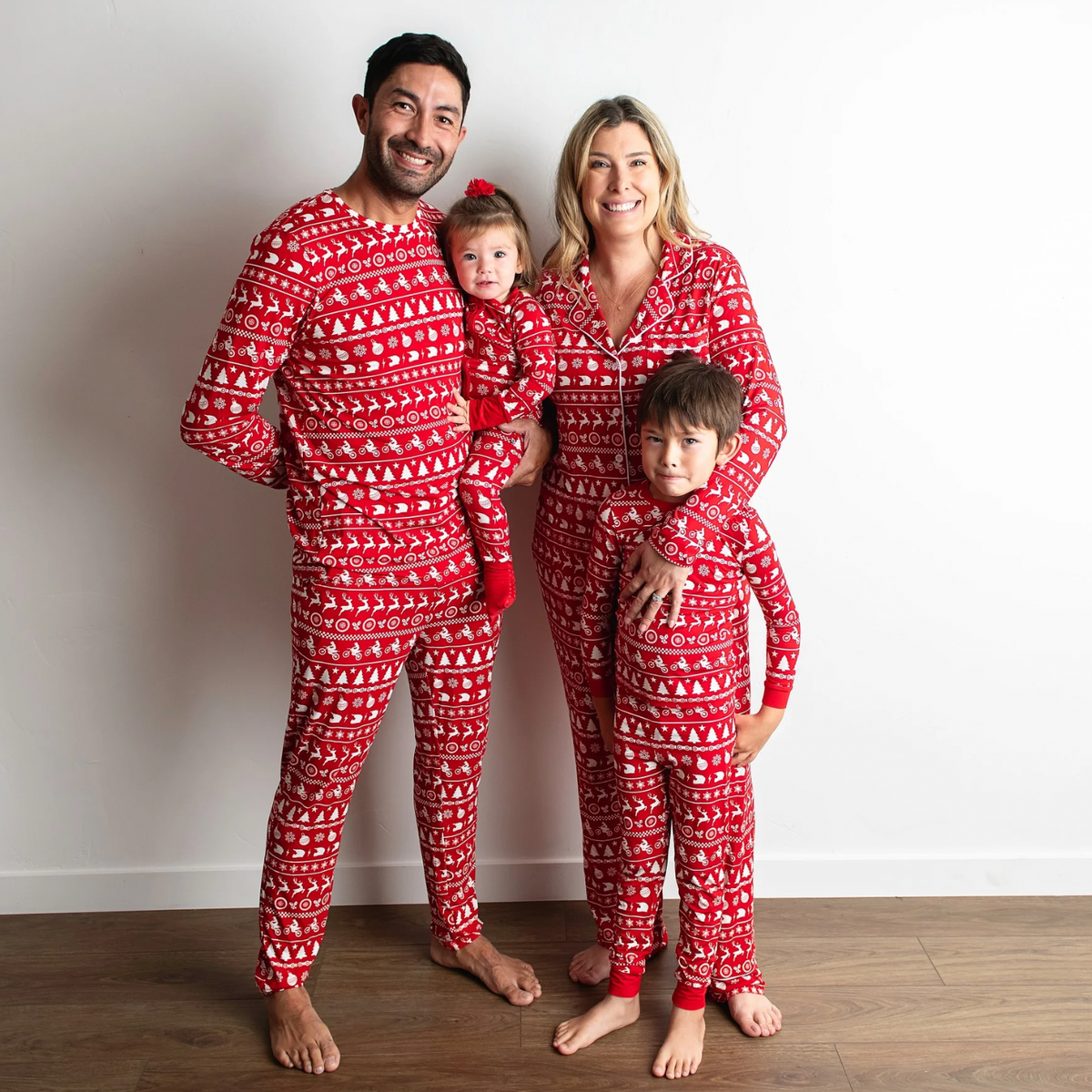 Women's Merry Moto Button-Up Bamboo Christmas Pajamas