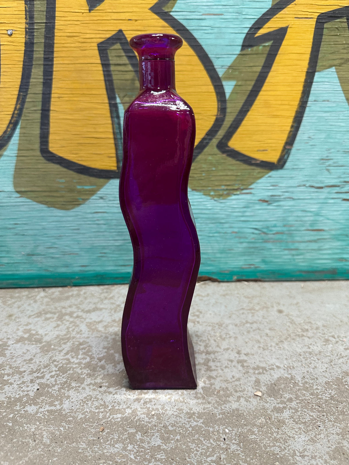 Tall Wavy Glass Bottle Bud Vase | 9.25" | 7 Colors