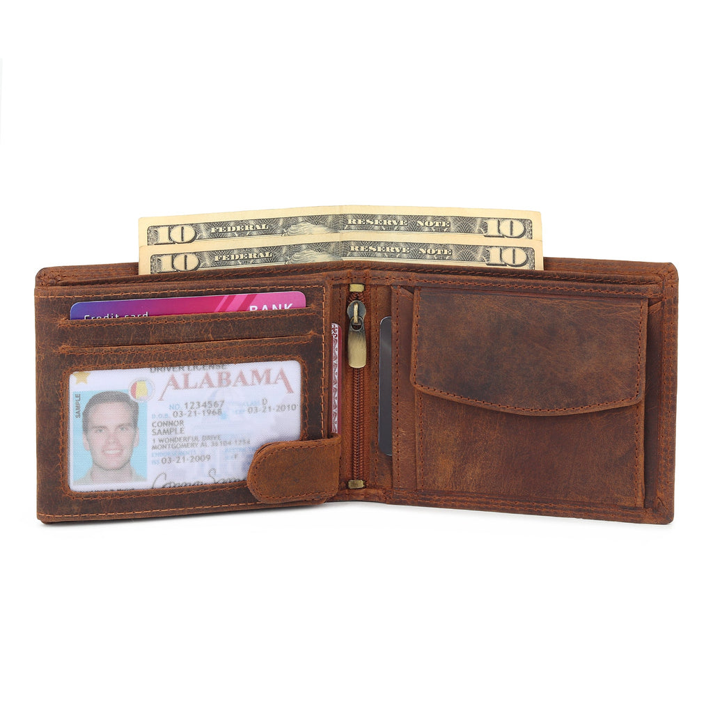 Buffalo Leather Hunter Wallet for Men