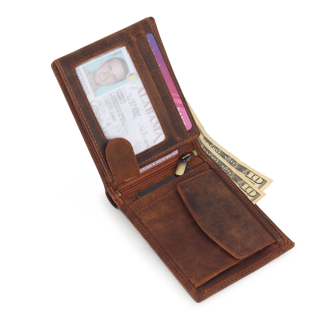 Buffalo Leather Hunter Wallet for Men