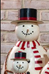 Metal Snowman with Hat – 4 Sizes