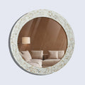 Alhambra Mother of Pearl Round Wall Mirror | 22" | Made to Order