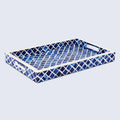 Moroccan Blue & White Decorative Tray | 3 Sizes