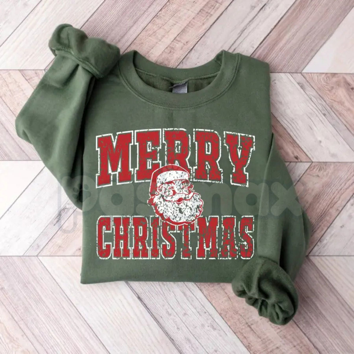 Vintage Santa Merry Christmas Sweatshirt