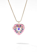Gold heart locket necklace