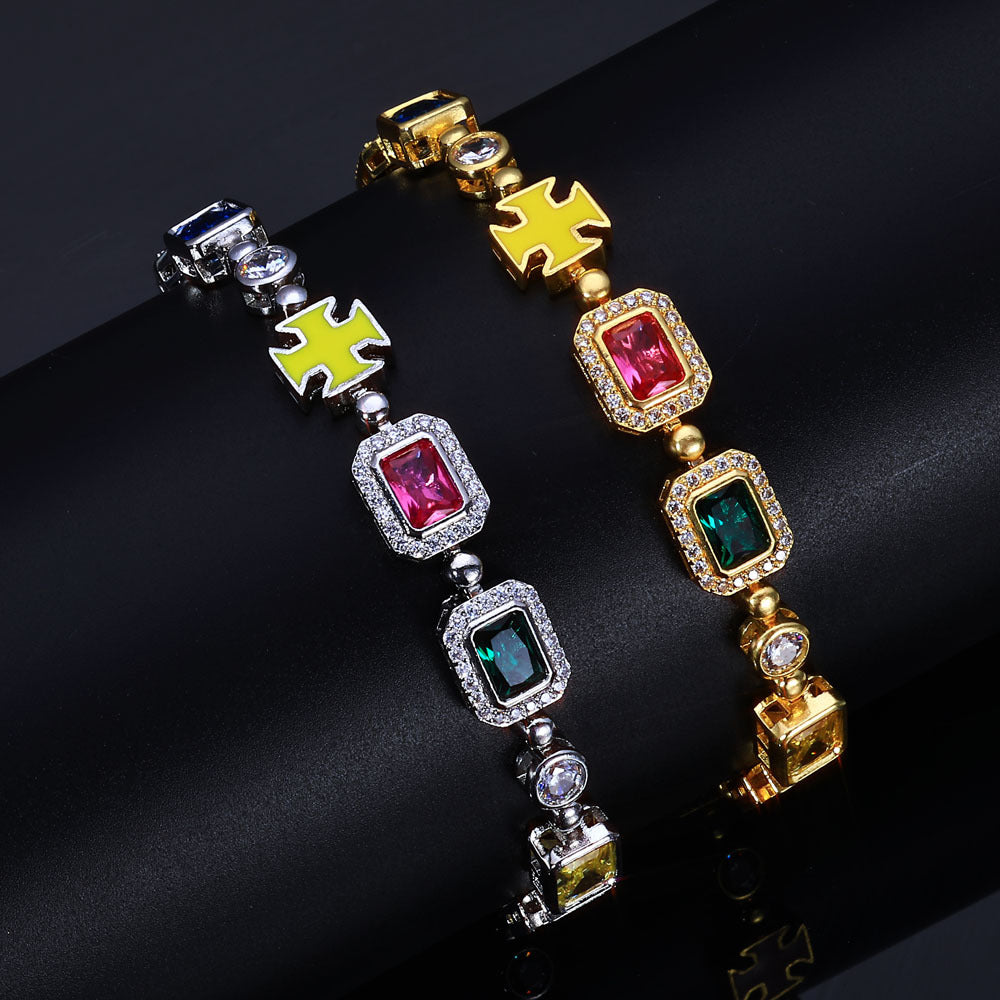 Stacking CZ Chain Necklace & Bracelet Set | Gold or White Gold