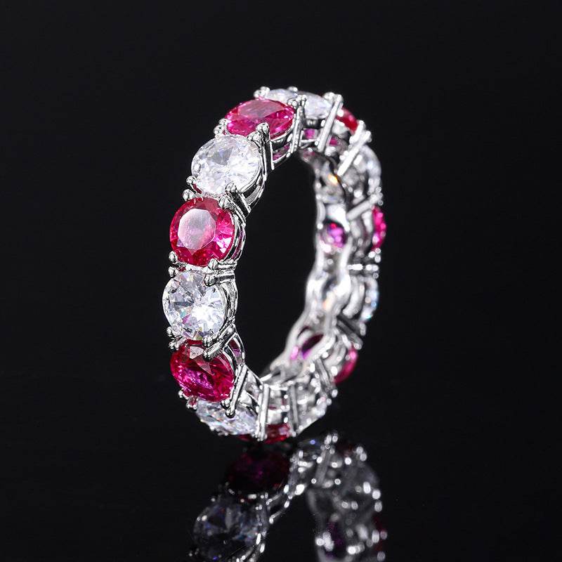 Geometric CZ Stackable Band | Sterling Silver